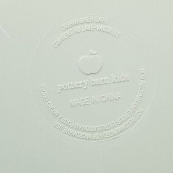 Pottery Barn Kids Plates Pink Green Melamine Divided Plate Round Sections Lot 3 - Picture 10 of 10